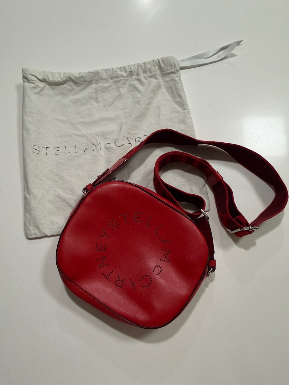 STELLA MCCARTNEY Alter Nappa Mini Camera Bag Red